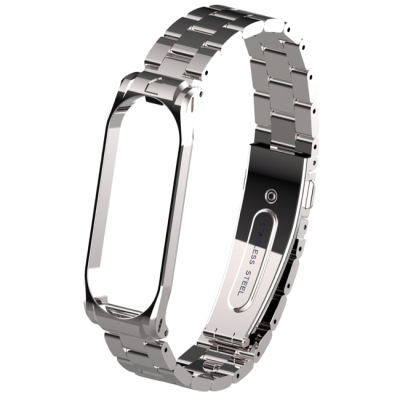 Браслет для фитнес трекера Xiaomi Mi Band 4 Металл, Блочный (Браслет Xiaomi Mi Band 4 Серебро)