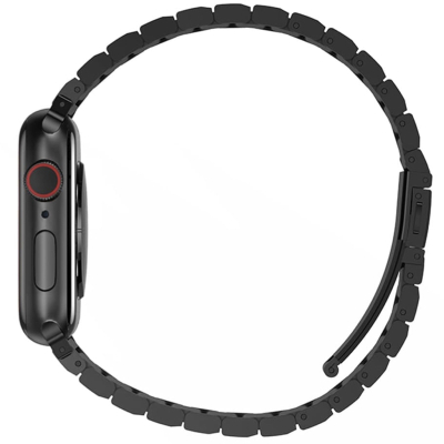 Браслет стальной Uniq Strova для Apple Watch 42, 44, 45mm (Браслет стальной Uniq Черный)