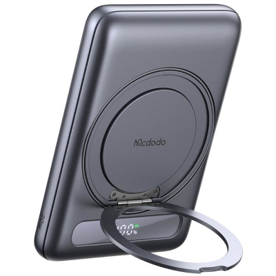 Беспроводной магнитный Power Bank Mcdodo MC-836, 5.000 мАч, 20 ватт, с подставкой, MagSafe (Внешний АКБ Mcdodo Темно-серый)