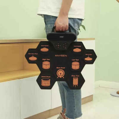 Портативная барабанная установка Anysen (Ударная установка Anysen Черный)