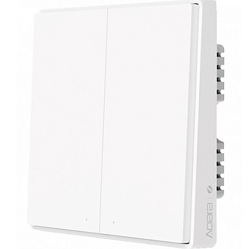 Умный выключатель Aqara D1, двойной, с нулевой линией