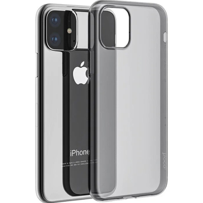Чехол iPhone 11 Накладка Силикон Прозрачный Hoco Light Series (iPhone 11 Накладка Черный)