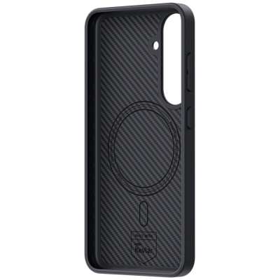 Кевларовый чехол Benks ArmorPro для Samsung S24+ (MagSafe) (Накладка Черный Карбон)