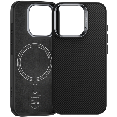Кевларовый чехол Benks ArmorLite для iPhone 16 Pro (MagSafe) (Накладка Черный Карбон)