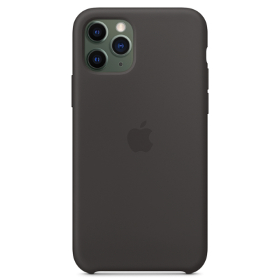 Чехол iPhone 11 Pro Max Накладка Silicone Case (iPhone 11 Pro Max Накладка Черный)