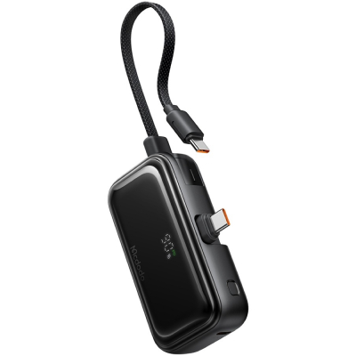 Внешний Power Bank Mcdodo MC-776, 5.000 мАч, 22.5 ватт, с кабелем USB-C (Внешний аккумулятор Mcdodo Черный)