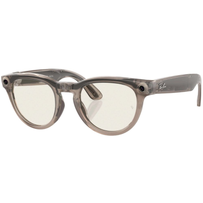 Умные очки Ray-Ban Headliner, каменная оправа, Фотохром: Прозрачные - Тёмно‑Зелёные (Очки Ray-Ban Серый)