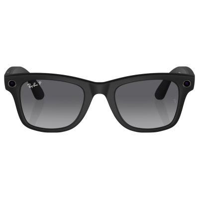 Умные очки Ray-Ban Wayfarer, черная матовая оправа, Поляризационные: Градиент Графитовые, M (Очки Ray-Ban Черный)