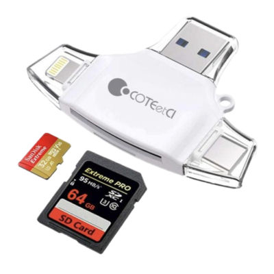 Картридер Coteetci, CS5132, 4 в 1 (Картридер Coteetci Белый)
