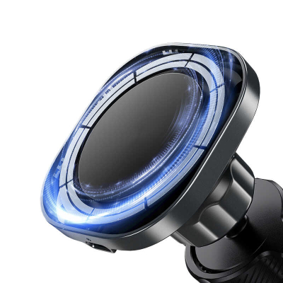 Автодержатель Benks CZ02 Pro, на присоске, 15 ватт, MagSafe (Автодержатель Benks Черный)