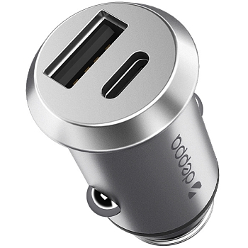 Автомобильное ЗУ Deppa Car Charger USB-A+USB-C PD 30W