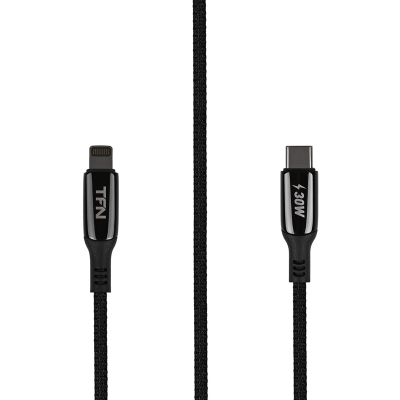 Кабель USB-C to Lightning TFN 1.2 м (Плетеный) (Кабель TFN Черный)