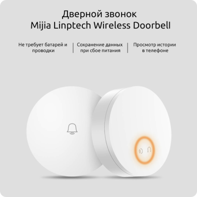 Умный дверной звонок Mijia Linptech, Wi-Fi (Умный дверной звонок Xiaomi MiJia Белый)