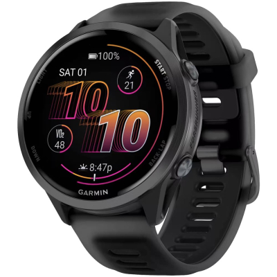 Garmin Forerunner 570, 47мм, Черные, Черный ремешок (Garmin Forerunner 570 Черные)