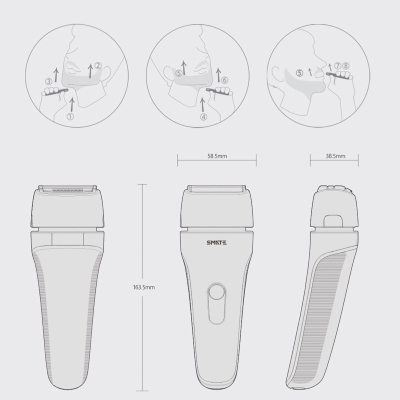 Электробритва SMATE Four Blade Electric Shaver Gold (Электробритва Xiaomi Gold)