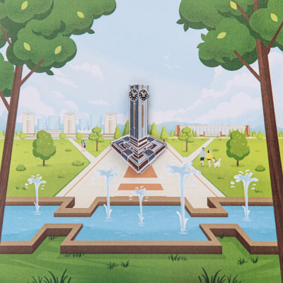 Значок Магнитка Куранты металлический, Магнит