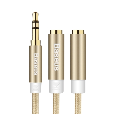 Аудио кабель Baseus AUX Fluency Series 2 в 1