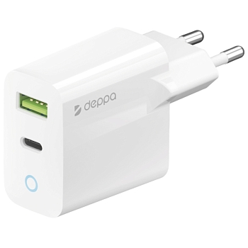 Сетевое ЗУ Deppa USB-C + USB-A Wall Charger Power Delivery 33W