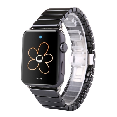Браслет керамический Ceramics для Apple Watch 42, 44, 45, 49mm (Браслет Apple Watch Керамика Черный)