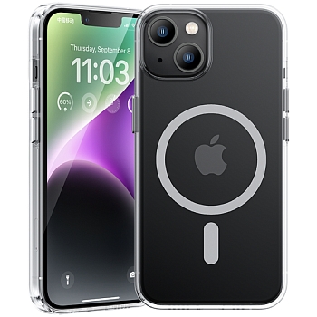 Чехол Benks Crystal для iPhone 14 Прозрачный Пластик (с MagSafe)